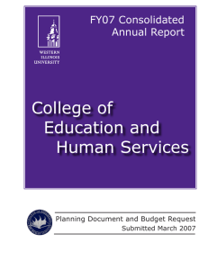 College of Education and Human Services FY07 Consolidated