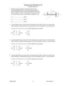 Engineering Mechanics II  Practice Exam #3