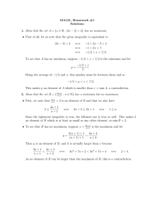MA121, Homework #1 Solutions Show that the set A A