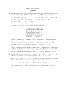 MA121, Homework #2 Solutions