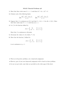 MA121 Tutorial Problems #2 &lt; x &lt; x + 2.