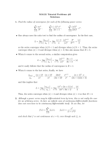 MA121 Tutorial Problems #6 Solutions