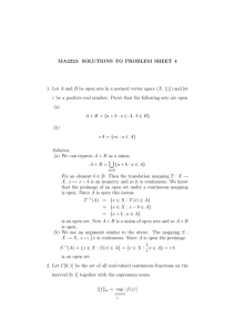 MA2223: SOLUTIONS TO PROBLEM SHEET 4 k.k) and let