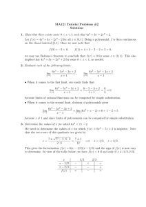 MA121 Tutorial Problems #2 Solutions Show that there exists some x