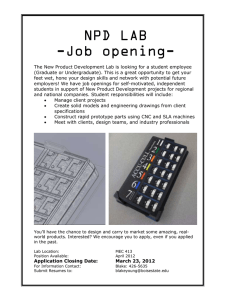 NPD LAB -Job opening-