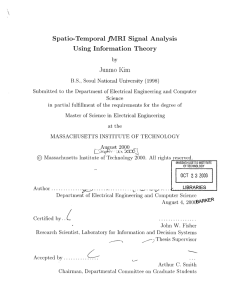Spatio-Temporal  fMRI  Signal  Analysis Junmo  Kim