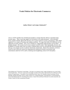 Trade Policies for Electronic Commerce