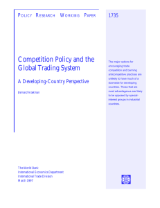 Competition Policy and the Global Trading System P R