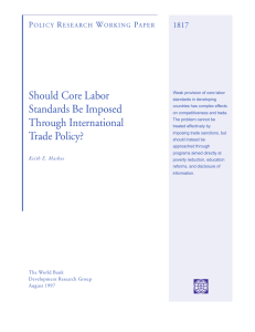Should Core Labor Standards Be Imposed P R