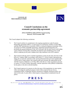 EN Council Conclusions on the economic partnership agreement