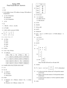 Spring 2008 Final Exam Review Answers