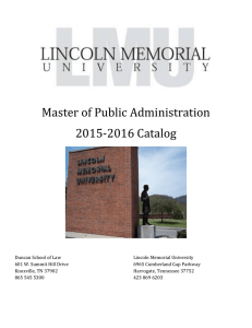 Master of Public Administration 2015-2016 Catalog