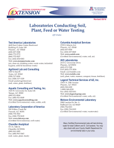E    TENSION Laboratories Conducting Soil, Test America Laboratories