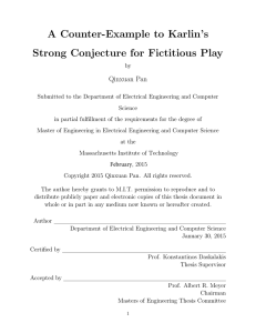 A Counter-Example to Karlin’s Strong Conjecture for Fictitious Play Qinxuan Pan