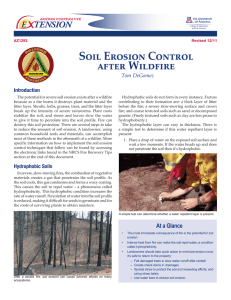 Soil Erosion Control after Wildfire E    TENSION Tom DeGomez