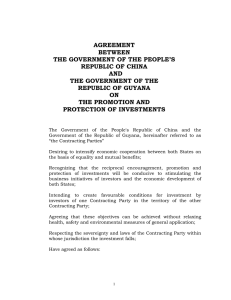 AGREEMENT BETWEEN THE GOVERNMENT OF THE PEOPLE’S