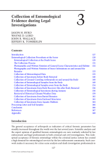 3 Collection of Entomological Evidence during Legal Investigations