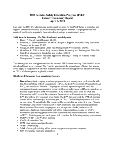 2009 Pesticide Safety Education Program (PSEP) Executive Summary Report April 7, 2010