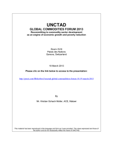 UNCTAD  GLOBAL COMMODITIES FORUM 2013