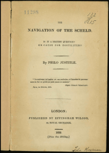yj^ NAVIGATION OF THE SCHELD. (^C/S' By PHILO JUSTITIE.