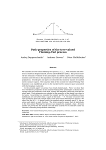 Path-properties of the tree-valued Fleming–Viot process Andrej Depperschmidt Andreas Greven