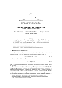 On large deviations for the cover time of two-dimensional torus Francis Comets