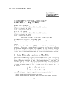 GEOMETRY OF STOCHASTIC DELAY DIFFERENTIAL EQUATIONS