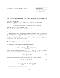 ON DIFFERENTIABILITY OF THE PARISI FORMULA
