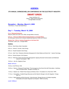 SMART GRIDS AGENDA Reception – Monday, March 9, 2009