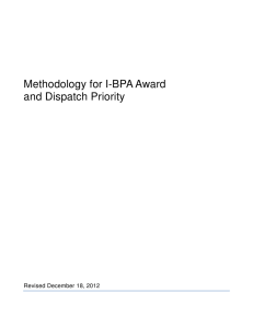 Methodology for I-BPA Award and Dispatch Priority  Revised December 18, 2012