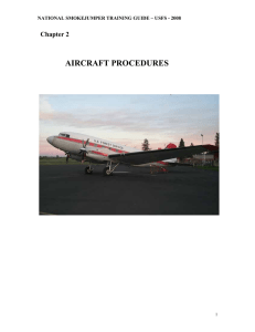 AIRCRAFT PROCEDURES  Chapter 2 NATIONAL SMOKEJUMPER TRAINING GUIDE – USFS - 2008