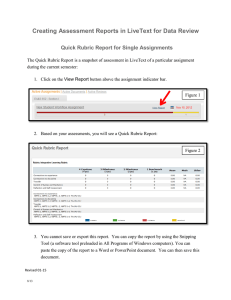Creating Assessment Reports in LiveText for Data Review