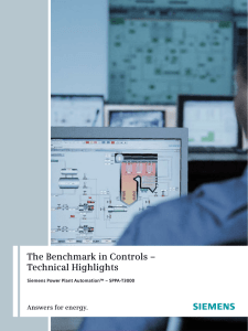 The Benchmark in Controls – Technical Highlights Answers for energy.