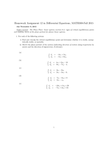 Homework Assignment 12 in Differential Equations, MATH308-Fall 2015