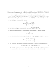 Homework Assignment 16 in Differential Equations, MATH308-Fall 2015