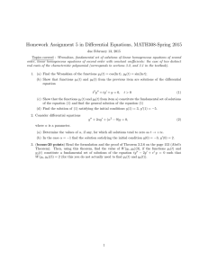 Homework Assignment 5 in Differential Equations, MATH308-Spring 2015