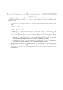 Homework Assignment 8 in Differential Equations, MATH308-SPRING 2015