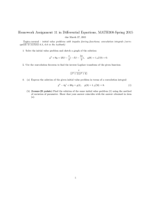 Homework Assignment 11 in Differential Equations, MATH308-Spring 2015