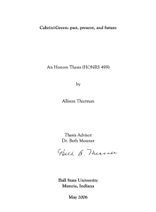 by An Honors Thesis (HONRS 499) Allison Thurman Thesis Advisor
