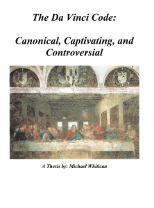 The Canonical,  Captivating,  and Da Vinci Code: Controversial