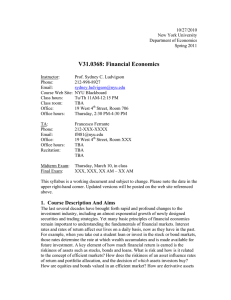 V31.0368: Financial Economics