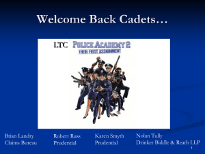 Welcome Back Cadets… LTC