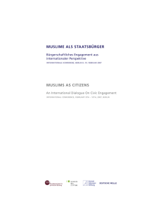 MusliMs as Citizens MusliMe als staatsbürger an international Dialogue on civic engagement