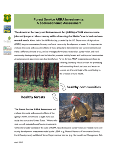 Forest Service ARRA Investments: A Socioeconomic Assessment