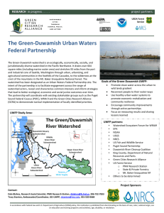 The Green-Duwamish Urban Waters Federal Partnership  RESEARCH