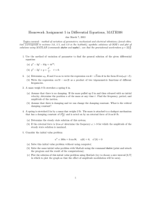 Homework Assignment 5 in Differential Equations, MATH308