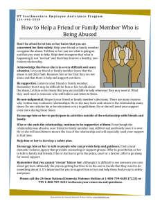 How to Help a Friend or Family Member Who is