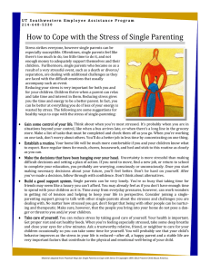 How to Cope with the Stress of Single Parenting