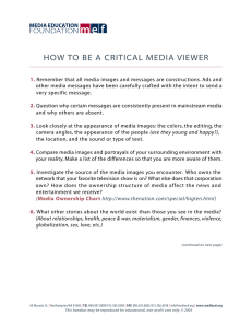 HOW TO BE A CRITICAL MEDIA VIEWER