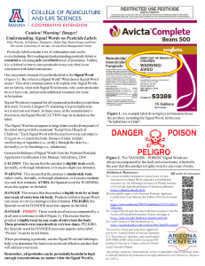 Caution! Warning! Danger! Understanding Signal Words on Pesticide Labels